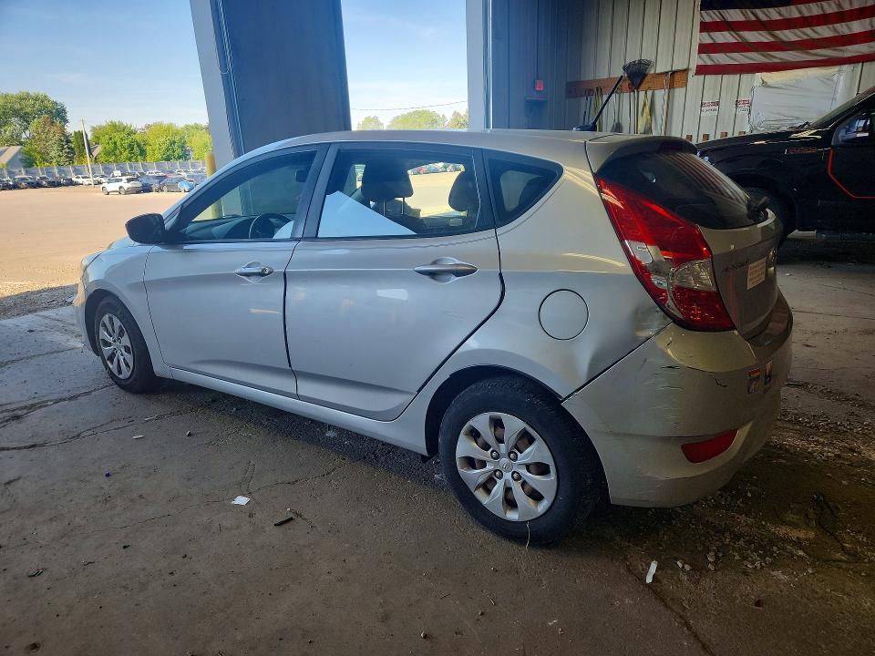 2017 Hyundai Accent VIN KMHCT5AE7HU326390 COPART salvage auction — REAR END, Wi - Junked Vehicle Bill Of Sale, sold $600 on 2026-07-20 (photo 2)