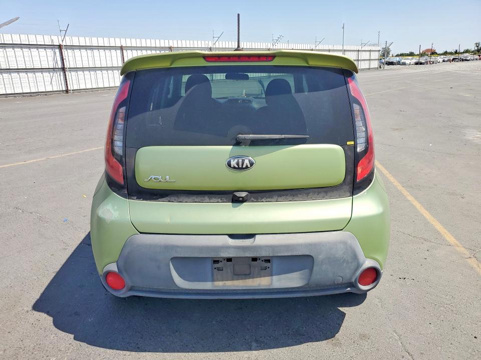 2015 Kia Soul VIN KNDJN2A26F7760211 COPART salvage auction — VANDALISM, Ca - Salvage Certificate, sold $1,100 on 2026-07-09 (photo 6)