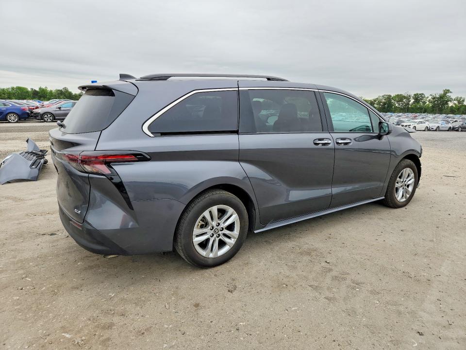 2025 Toyota Sienna VIN 5TDJSKFC0SS173853 COPART salvage auction — FRONT END, Va - Cert Of Title - Salvage, sold $23,400 on 2026-07-22 (photo 3)