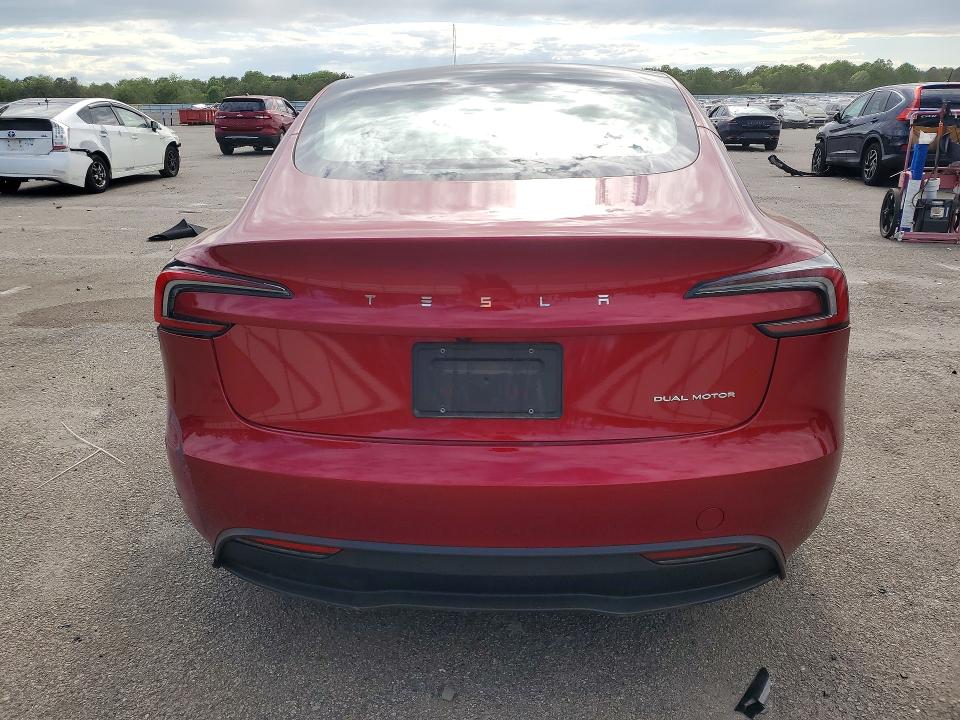 2024 Tesla Model 3 VIN 5YJ3E1EB6RF724739 COPART salvage auction — FRONT END, Ny - Mv-907A Salvage Certificate, sold $10,800 on 2026-07-27 (photo 6)