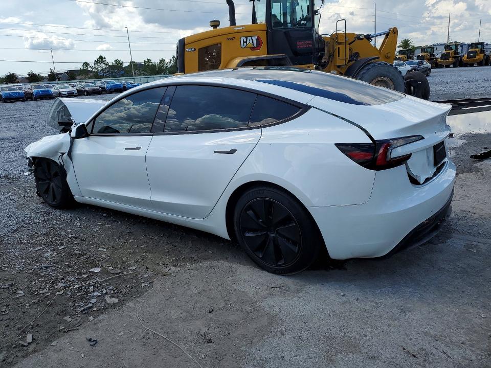 2025 Tesla Model 3 VIN 5YJ3E1EA3SF887135 COPART salvage auction — FRONT END, Fl - Certificate Of Destruction, sold $2,550 on 2026-07-10 (photo 2)