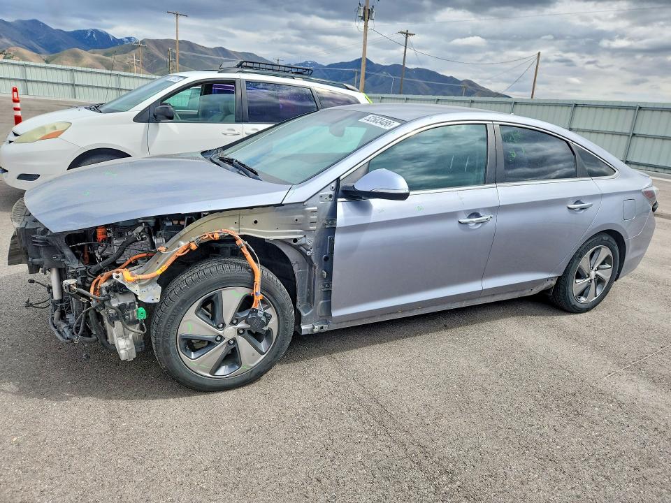 2017 Hyundai Sonata VIN KMHE14L26HA045114 COPART salvage auction — FRONT END, UT - SALVAGE CERTIFICATE, sold $1,800 on 2026-07-17 (photo 1)