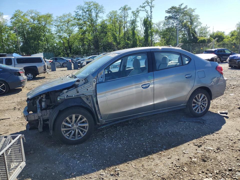 2019 Mitsubishi Mirage VIN ML32F3FJ3KHF09714 COPART salvage auction — FRONT END, Md - Cert Of Salvage < 75% Damage, sold $1,950 on 2026-07-28 (photo 1)