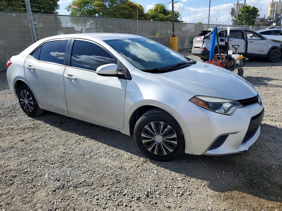 2015 Toyota Corolla VIN 5YFBURHE6FP207735 COPART salvage auction — FRONT END, Ca - Salvage Certificate, sold $2,350 on 2026-07-24 (photo 4)