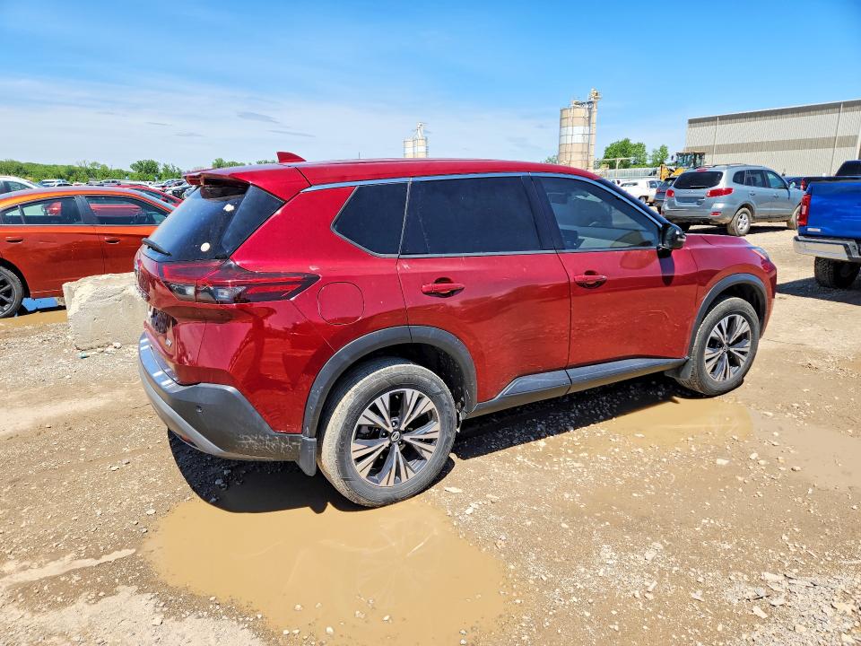 2021 Nissan Rogue VIN JN8AT3BA7MW008042 COPART salvage auction — HAIL, Ks - Cert Of Title-Salvage, sold $7,500 on 2026-07-28 (photo 3)
