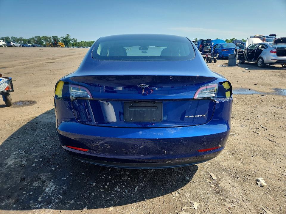 2022 Tesla Model 3 VIN 5YJ3E1EB2NF326373 COPART salvage auction — REAR END, Va - Cert Of Title - Salvage, sold $12,600 on 2026-07-08 (photo 6)