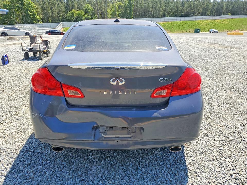 2012 Infiniti G VIN JN1DV6AR8CM730662 COPART salvage auction — REAR END, Nc - Salvage Certificate Of Title, sold $175 on 2026-07-30 (photo 6)