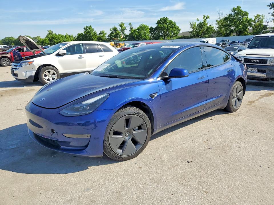 2023 Tesla Model 3 VIN 5YJ3E1EA9PF490794 COPART salvage auction — REAR END, Salvage Title, sold $7,400 on 2026-09-01 (photo 1)