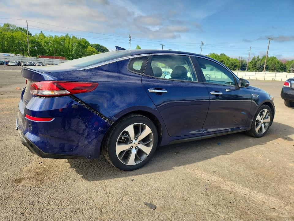 2019 Kia Optima VIN 5XXGT4L38KG322129 COPART salvage auction — REAR END, Or - Salvage Title Certificate, sold $2,700 on 2026-07-13 (photo 3)