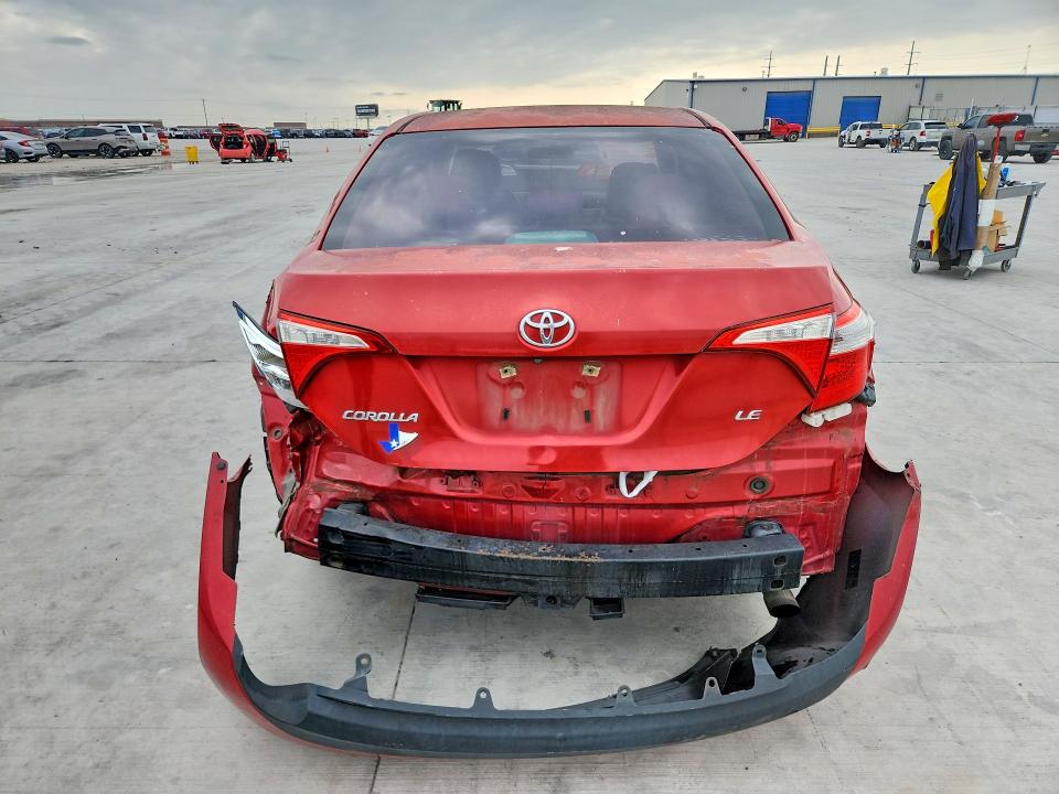 2014 Toyota Corolla VIN 5YFBURHE7EP019224 COPART salvage auction — REAR END, Tx - Salvage Vehicle Title, sold $1,000 on 2026-07-14 (photo 6)