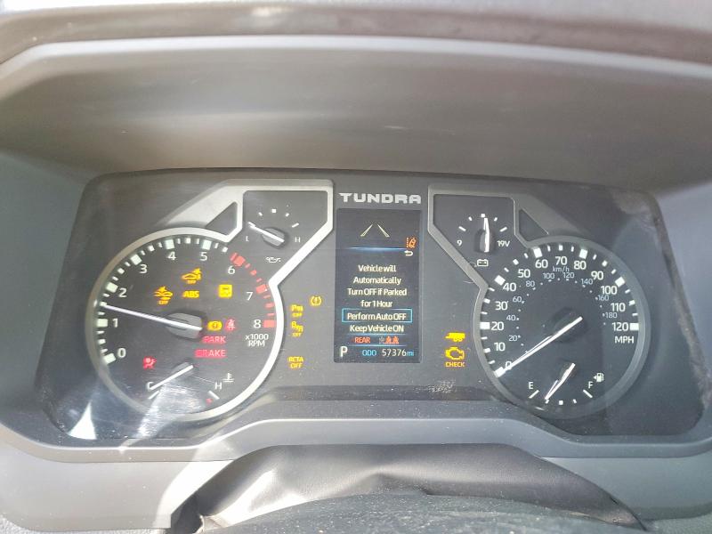 2022 Toyota Tundra VIN 5TFJA5DB1NX005457 COPART salvage auction — FRONT END, Il - Junking Cert Of A Vehicle, sold $21,800 on 2026-07-02 (photo 9)