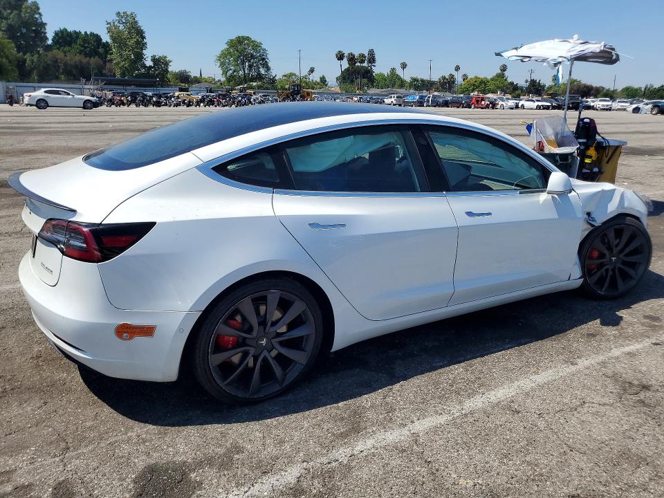 2020 Tesla Model 3 VIN 5YJ3E1EC4LF624428 COPART salvage auction — FRONT END, Ca - Salvage Certificate, sold $60 on 2026-07-21 (photo 3)