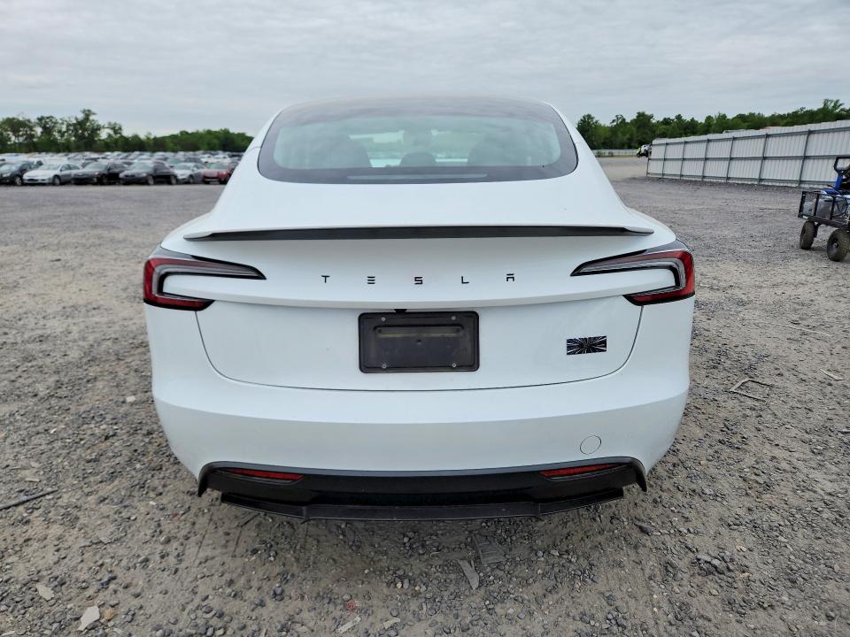 2026 Tesla Model 3 VIN 5YJ3E1ET8TF161628 COPART salvage auction — FRONT END, Va - Cert Of Title - Salvage, sold $22,700 on 2026-07-08 (photo 6)