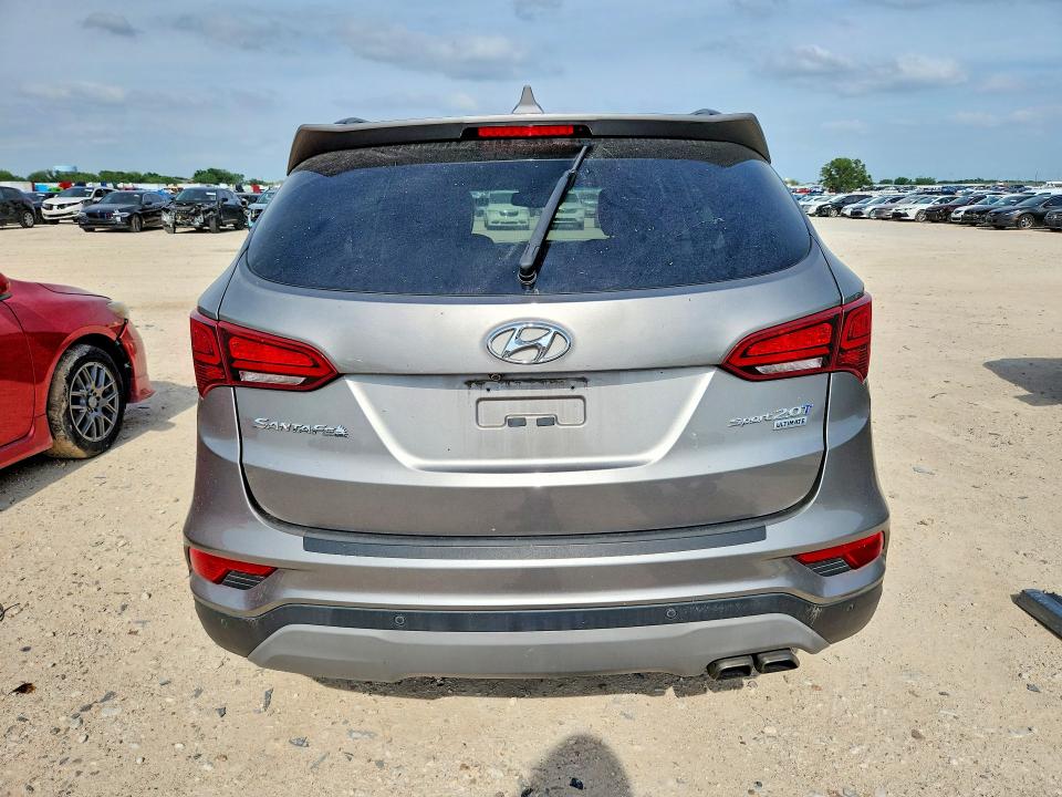 2018 Hyundai Santa fe VIN 5XYZW4LA4JG554218 COPART salvage auction — FRONT END, Tx - Salvage Vehicle Title, sold $4,500 on 2026-07-23 (photo 6)