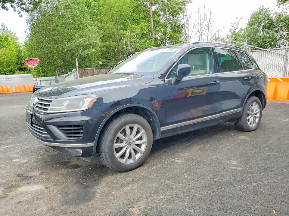 2016 Volkswagen Touareg VIN WVGEF9BP2GD002219 COPART salvage auction — REAR END, Or - Salvage Title Certificate, sold $2,500 on 2026-07-08 (photo 1)