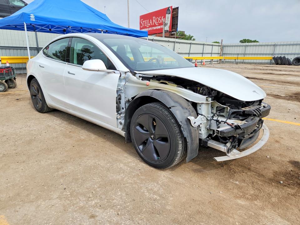 2020 Tesla Model 3 VIN 5YJ3E1EA5LF633394 COPART salvage auction — FRONT END, Ks - Cert Of Title-Salvage, sold $4,600 on 2026-07-08 (photo 4)