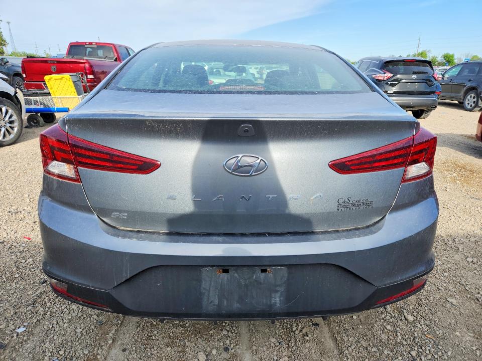 2019 Hyundai Elantra VIN KMHD74LFXKU753353 COPART salvage auction — HAIL, Ia - Cert Of Title-Salvage Title, sold $3,100 on 2026-07-15 (photo 6)