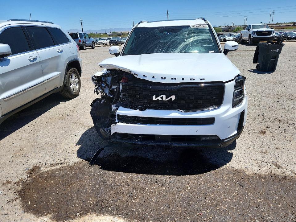 2022 Kia Telluride VIN 5XYP5DHC3NG293741 COPART salvage auction — FRONT END, Az - Cert Of Title - Salvage, sold $7,500 on 2026-07-10 (photo 5)