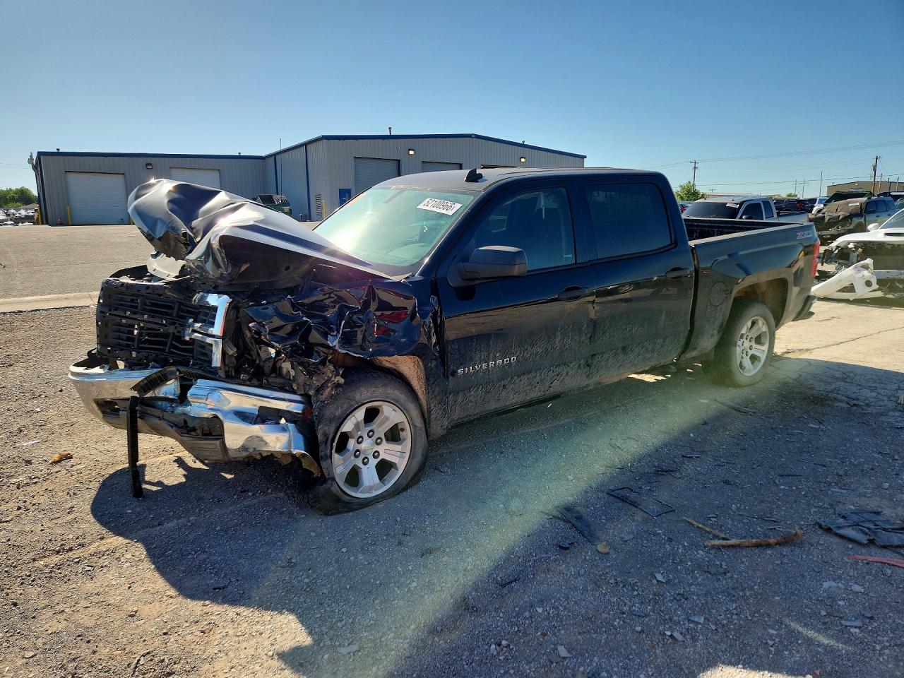 2014 Chevrolet Silverado 1500 VIN 3GCUKREC9EG326630 COPART salvage auction — Front End, OK - CERT OF TITLE-SALVAGE, sold $1,400 on 2026-07-09 (photo 1)