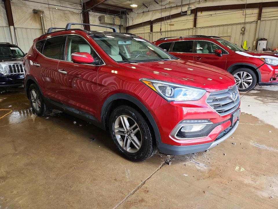 2017 Hyundai Santa fe VIN 5XYZUDLB3HG423905 COPART salvage auction — HAIL, Salvage Title, sold $250 on 2026-07-27 (photo 4)
