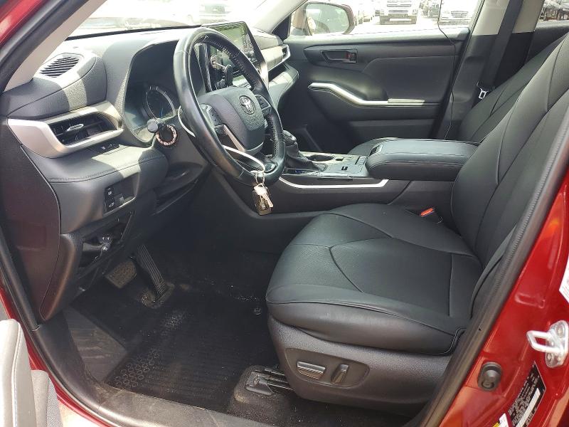 2022 Toyota Highlander VIN 5TDBBRCH9NS561293 COPART salvage auction — FRONT END, Salvage Title, sold $9,500 on 2026-07-31 (photo 7)