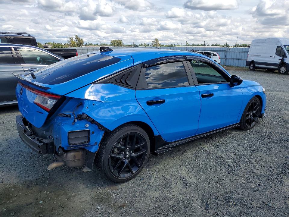2023 Honda Civic VIN 19XFL2H8XPE014562 COPART salvage auction — REAR END, Ca - Salvage Certificate, sold $8,500 on 2026-07-02 (photo 3)
