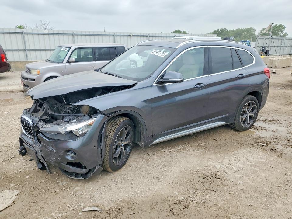 2018 BMW X1 VIN WBXHT3C38J5L28047 COPART salvage auction — FRONT END, Ks - Cert Of Title-Salvage, sold $100 on 2026-07-28 (photo 1)