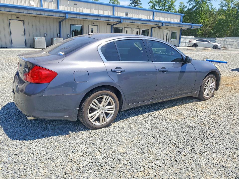 2012 Infiniti G VIN JN1DV6AR8CM730662 COPART salvage auction — REAR END, Nc - Salvage Certificate Of Title, sold $175 on 2026-07-30 (photo 3)