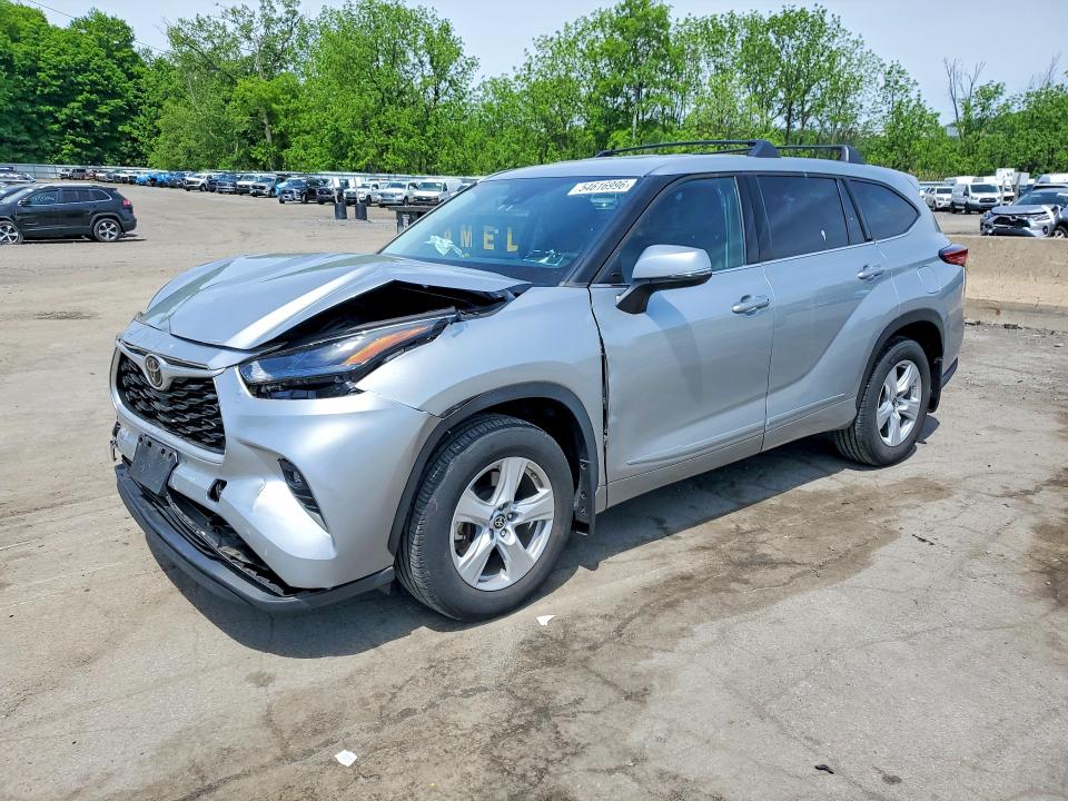 2022 Toyota Highlander VIN 5TDBZRBHXNS180159 COPART salvage auction — FRONT END, Ny - Mv-907A Salvage Certificate, sold $11,100 on 2026-07-02 (photo 1)