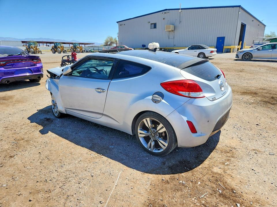 2013 Hyundai Veloster VIN KMHTC6AD5DU157509 COPART salvage auction — FRONT END, AZ - CERT OF TITLE - SALVAGE, sold $250 on 2026-07-17 (photo 2)
