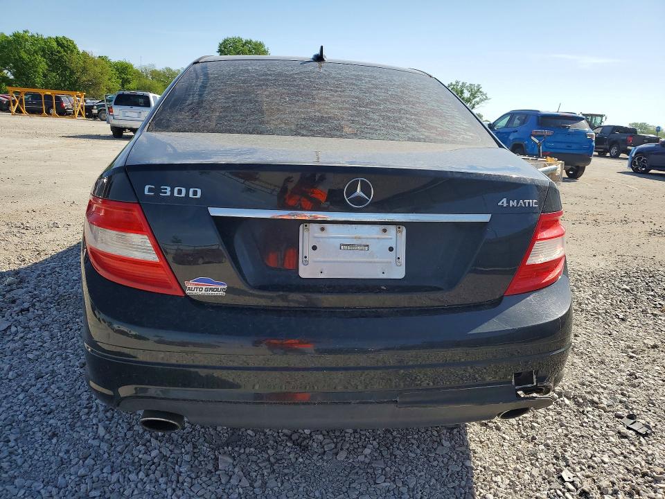 2009 Mercedes-benz C class VIN WDDGF81X69R078322 COPART salvage auction — WATER/FLOOD, Id - Salvage Certificate Of Title, sold $500 on 2026-07-24 (photo 6)