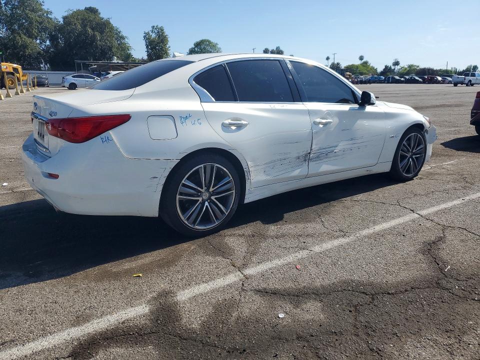 2015 Infiniti VIN JN1BV7AP3FM354050 COPART salvage auction — FRONT END, Ca - Salvage Certificate, sold $2,500 on 2026-07-24 (photo 3)