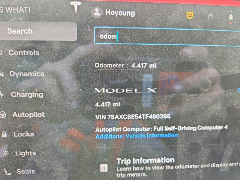 2026 Tesla VIN 7SAXCBE54TF480395 COPART salvage auction — FRONT END, Tx - Certificate Of Title, sold $42,000 on 2026-07-02 (photo 9)