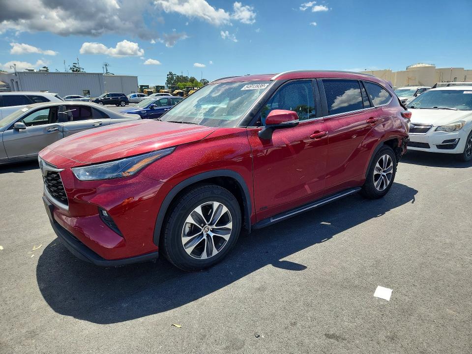 2023 Toyota Highlander VIN 5TDKBRCH4PS120464 COPART salvage auction — REAR END, Ca - Salvage Certificate, sold $21,500 on 2026-07-08 (photo 1)