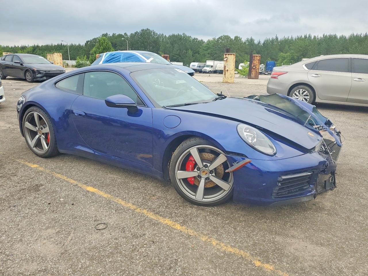 2021 Porsche 911 VIN WP0AB2A94MS221585 COPART salvage auction — Front End, SC - CERT OF TITLE-SALVAGE, sold $57,000 on 2026-07-06 (photo 4)
