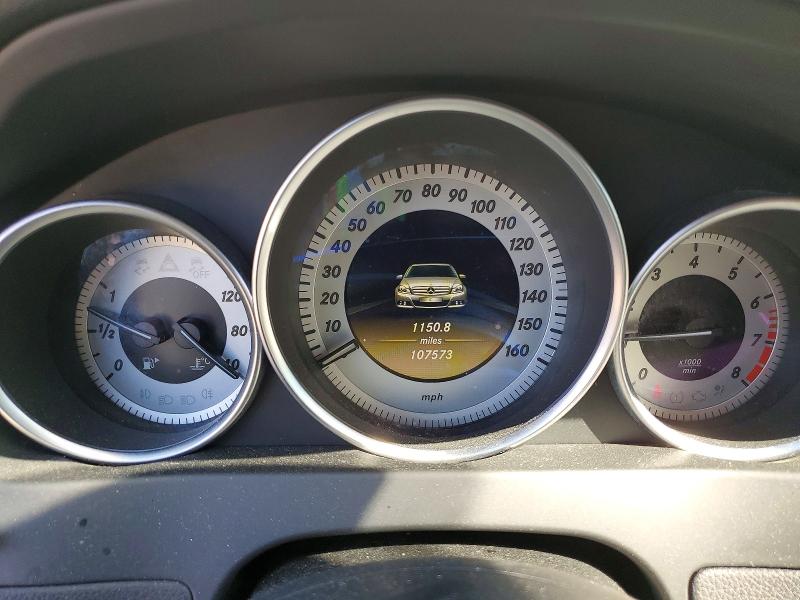 2012 Mercedes-benz C-klasse VIN WDDGF8BB3CR210320 COPART salvage auction — SIDE, IN - CERT OF TITLE-SALVAGE TITLE, sold $1,950 on 2026-08-06 (photo 9)