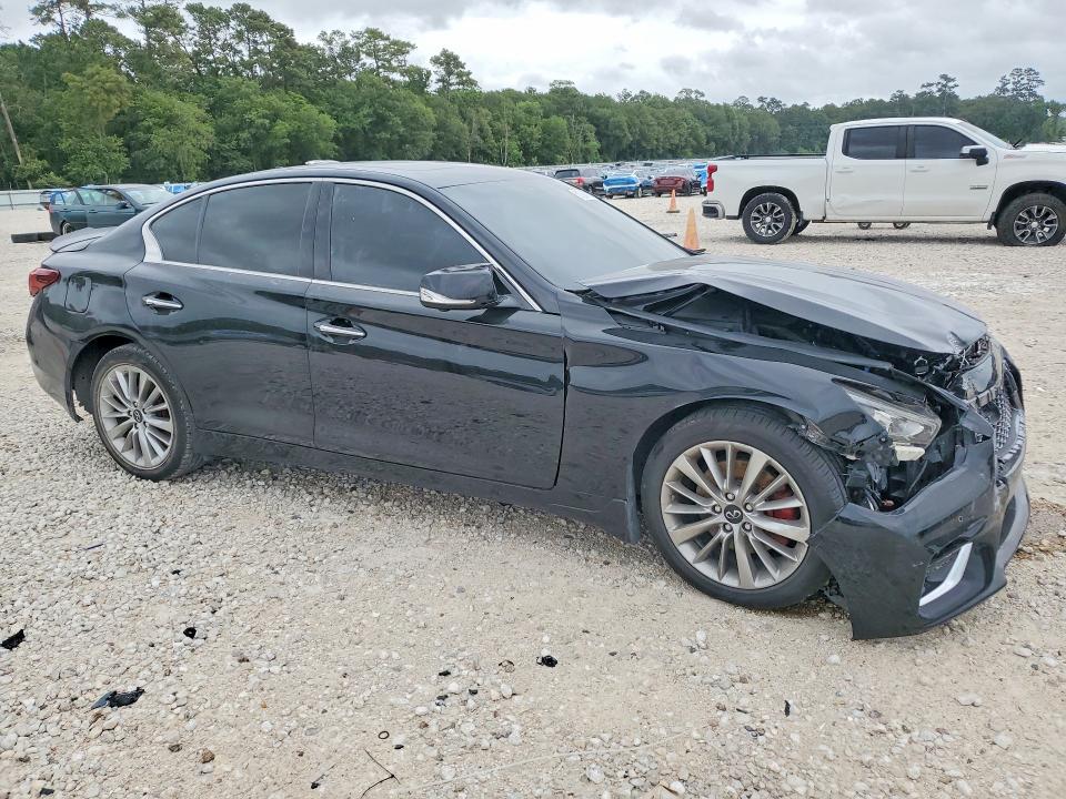 2021 Infiniti Q50 VIN JN1EV7BR7MM750556 COPART salvage auction — FRONT END, TX - CERT OF TITLE-REBUILT SALVAGE, sold $2,550 on 2026-07-28 (photo 4)