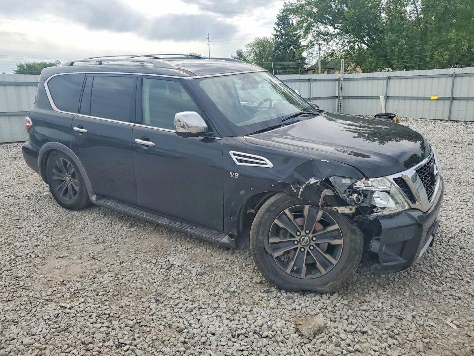 2018 Nissan Armada VIN JN8AY2NE2J9733861 COPART salvage auction — FRONT END, Oh - Cert Of Title-Salvage, sold $7,300 on 2026-07-17 (photo 4)