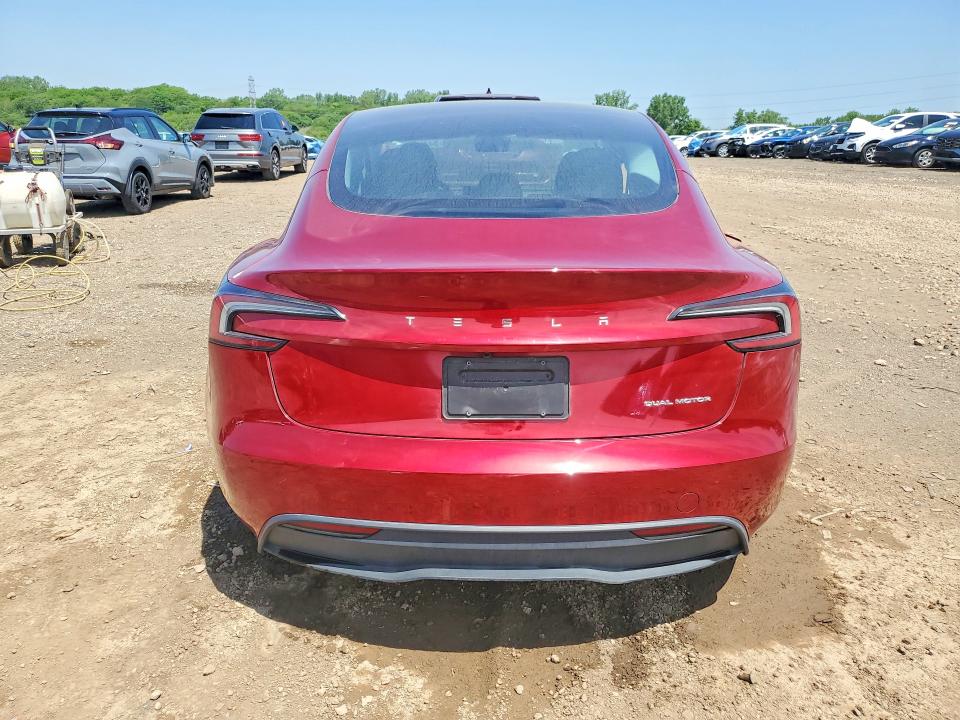 2025 Tesla Model 3 VIN 5YJ3E1EB6SF916376 COPART salvage auction — SIDE, Il - Salvage Certificate, sold $12,400 on 2026-07-29 (photo 6)