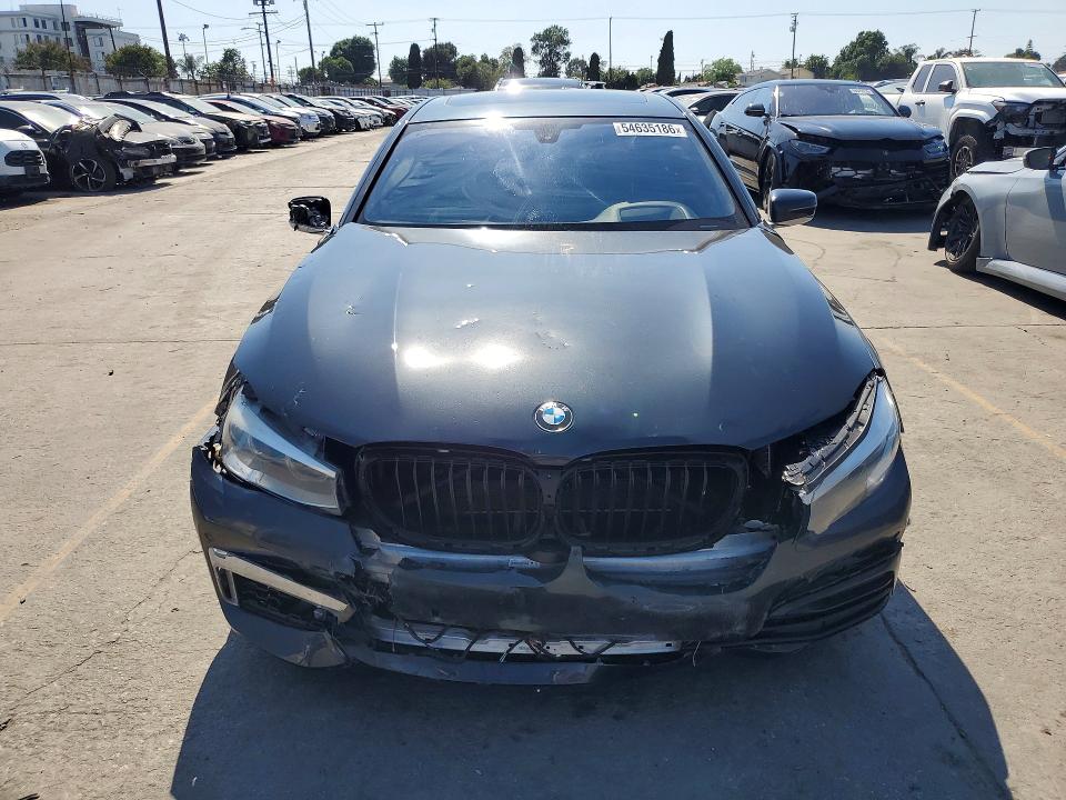 2019 BMW 7 series VIN WBA7E4C51KGV28667 COPART salvage auction — FRONT END, Ca - Salvage Certificate, sold $8,000 on 2026-07-16 (photo 5)