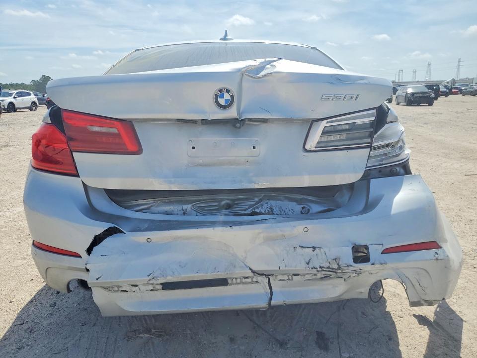 2018 BMW 5er VIN WBAJA5C51JWA57179 COPART salvage auction — REAR END, Tx - Salvage Vehicle Title, sold $150 on 2026-07-21 (photo 6)