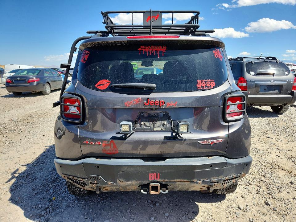 2017 Jeep Renegade VIN ZACCJBCB8HPF99903 COPART salvage auction — FRONT END, Ut - Salvage Certificate, sold $2,050 on 2026-08-11 (photo 6)