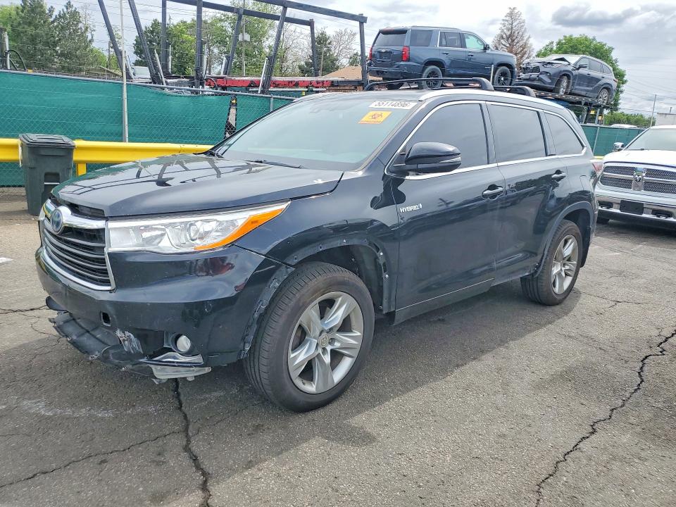 2014 Toyota Highlander VIN 5TDDCRFH8ES004621 COPART salvage auction — FRONT END, Co - Salvage Title, sold $5,800 on 2026-07-07 (photo 1)