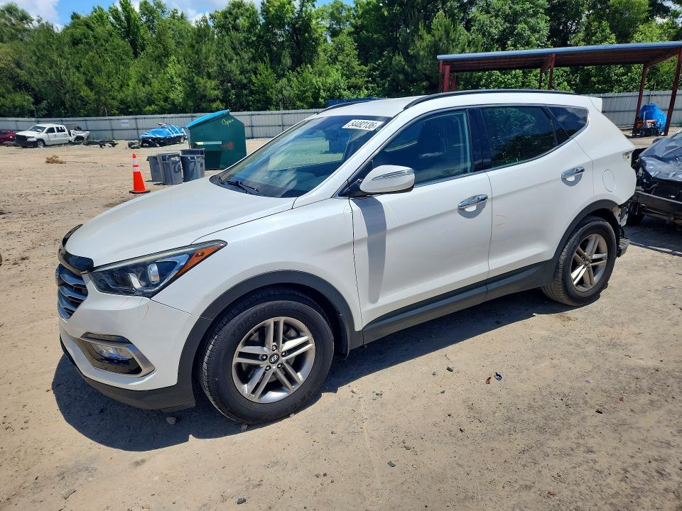 2018 Hyundai Santa fe VIN 5XYZU3LB4JG541574 COPART salvage auction — REAR END, Fl - Cert Of Title Slvg Rebuildable, sold $2,500 on 2026-07-24 (photo 1)