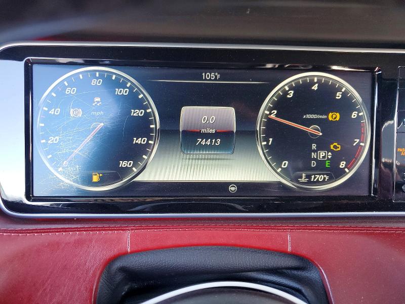 2016 Mercedes-benz S-klasse VIN WDDXJ8FBXGA014968 COPART salvage auction — REAR END, Ca - Salvage Certificate, sold $7,400 on 2026-07-27 (photo 9)