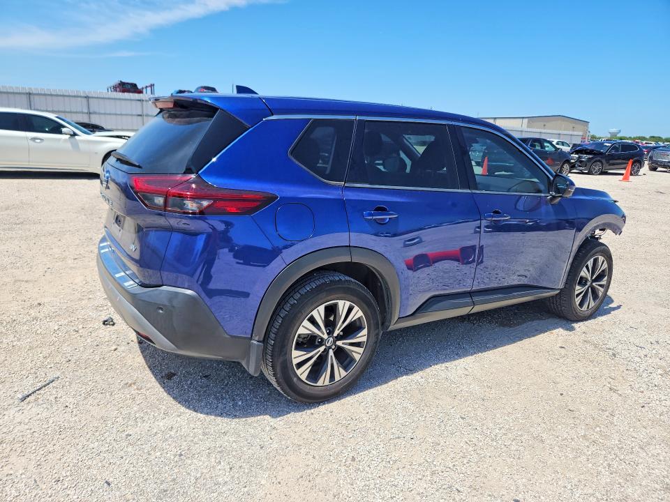2021 Nissan Rogue VIN JN8AT3BA4MW010086 COPART salvage auction — FRONT END, Tx - Salvage Vehicle Title, sold $4,250 on 2026-07-23 (photo 3)