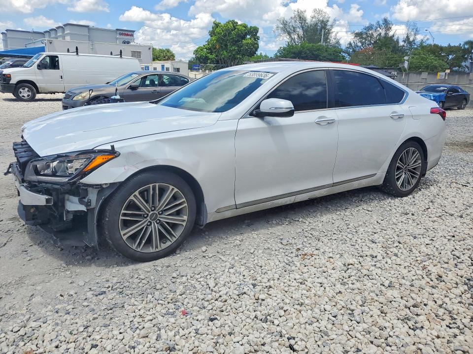 2019 Genesis G80 VIN KMTFN4JE5KU320148 COPART salvage auction — FRONT END, Fl - Cert Of Title Slvg Rebuildable, sold $2,650 on 2026-07-10 (photo 1)
