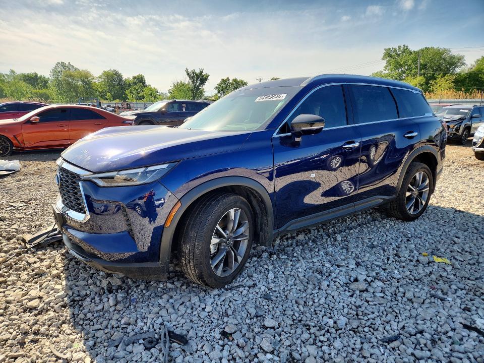 2023 Infiniti Qx60 VIN 5N1DL1FS3PC349360 COPART salvage auction — FRONT END, Il - Salvage Certificate, sold $9,600 on 2026-07-29 (photo 1)