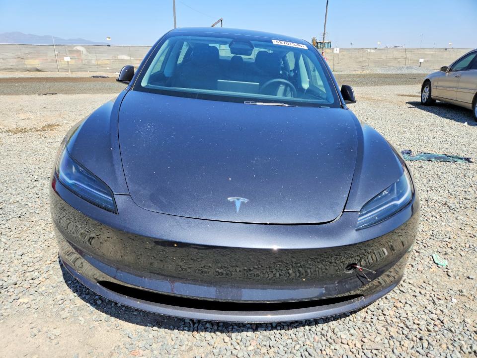 2025 Tesla Model 3 VIN 5YJ3E1EA3SF027428 COPART salvage auction — FRONT END, Ca - Salvage Certificate, sold $12,200 on 2026-07-28 (photo 5)