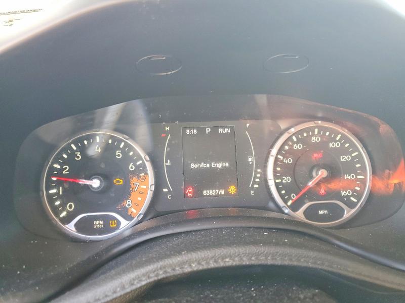 2017 Jeep Renegade VIN ZACCJBBB7HPE49606 COPART salvage auction — FRONT END, Wv - Salvage Certificate, sold $275 on 2026-07-30 (photo 9)